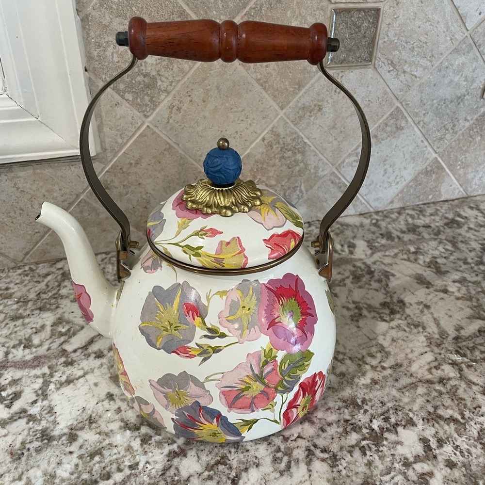 Mackenzie Childs morning glory retired teapot